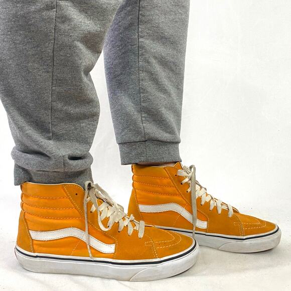 Orange Suede High Top Old School Vans Sz 8.5 - Picture 1 of 9